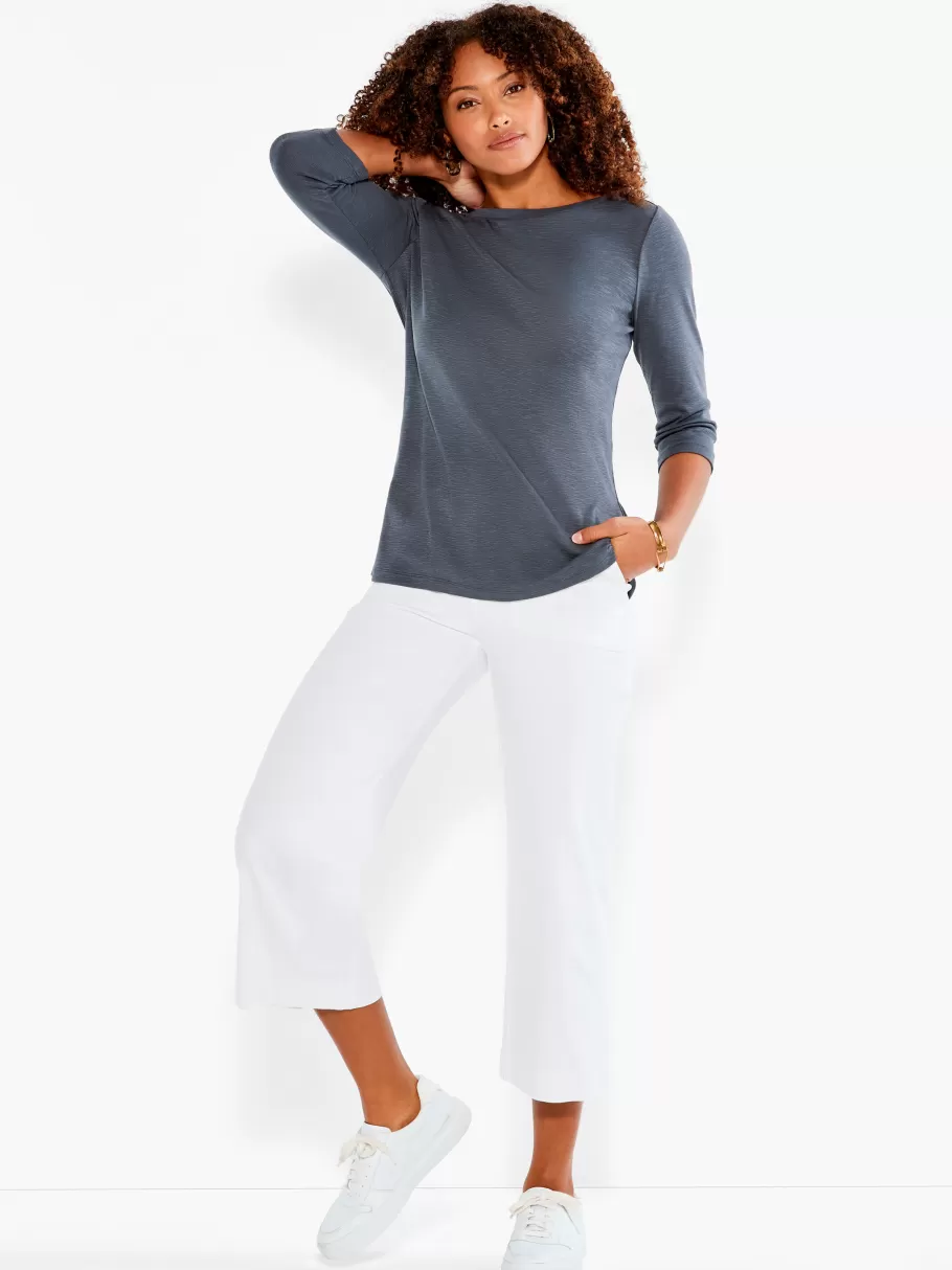 nzt__sleeve_boat_tee_3-2.webp NIC+ZOE Nzt 3/4 Sleeve Boat Tee^Women Knit Tops + Tees