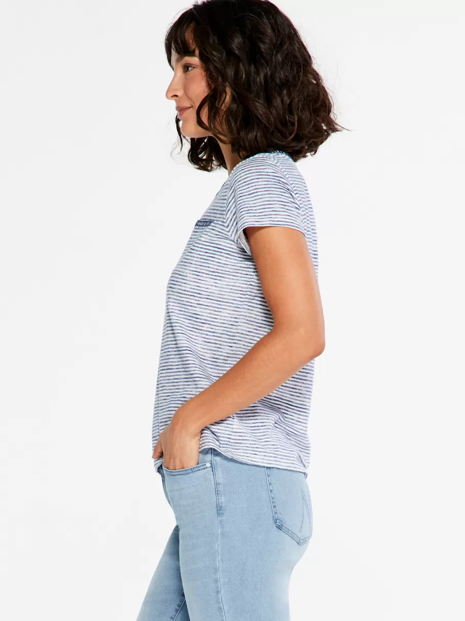 NIC+ZOE Nzt Crew Neck Short Sleeve Stripe Tee^Women Knit Tops + Tees