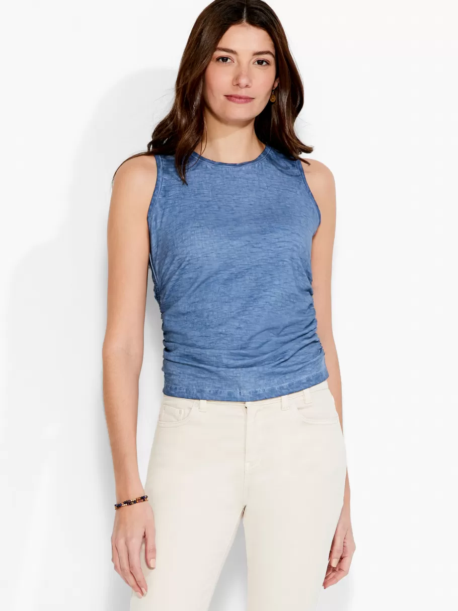 NIC+ZOE Nzt Crew Ruched Tank^Women Knit Tops + Tees