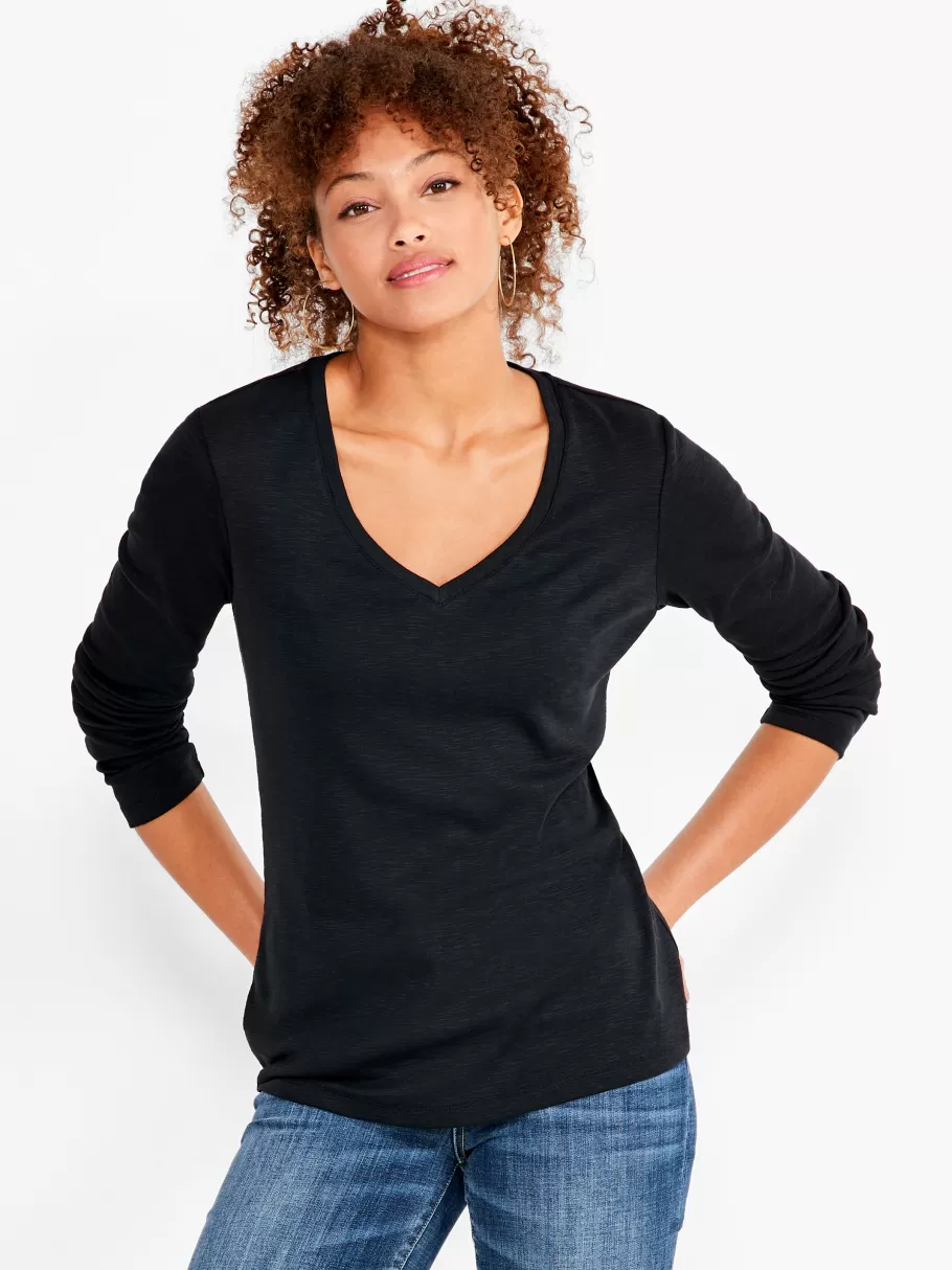 NIC+ZOE Nzt Long Sleeve V Tee^Women Knit Tops + Tees