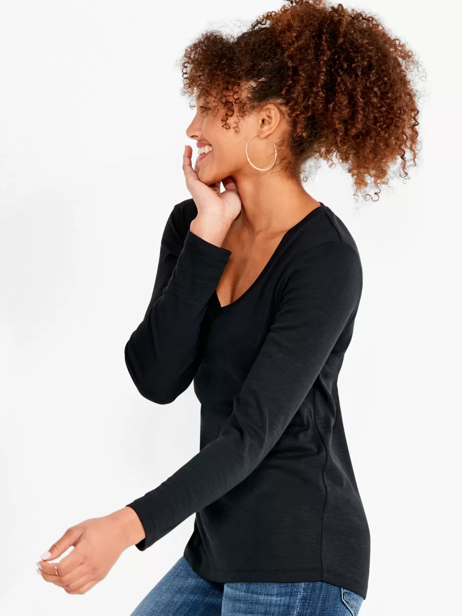 NIC+ZOE Nzt Long Sleeve V Tee^Women Knit Tops + Tees