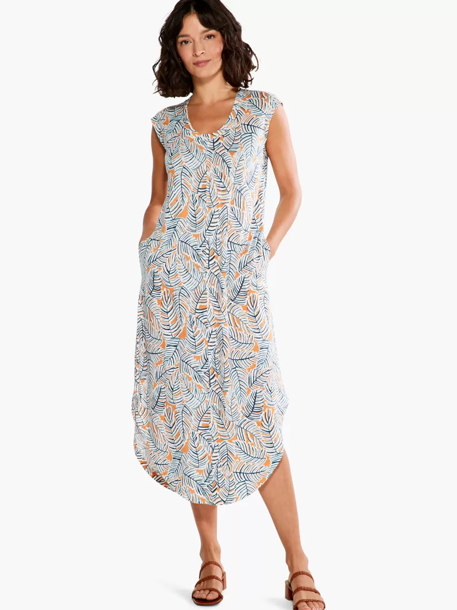 NIC+ZOE Nzt Palm Scoop Tank Dress^Women Dresses + Skirts