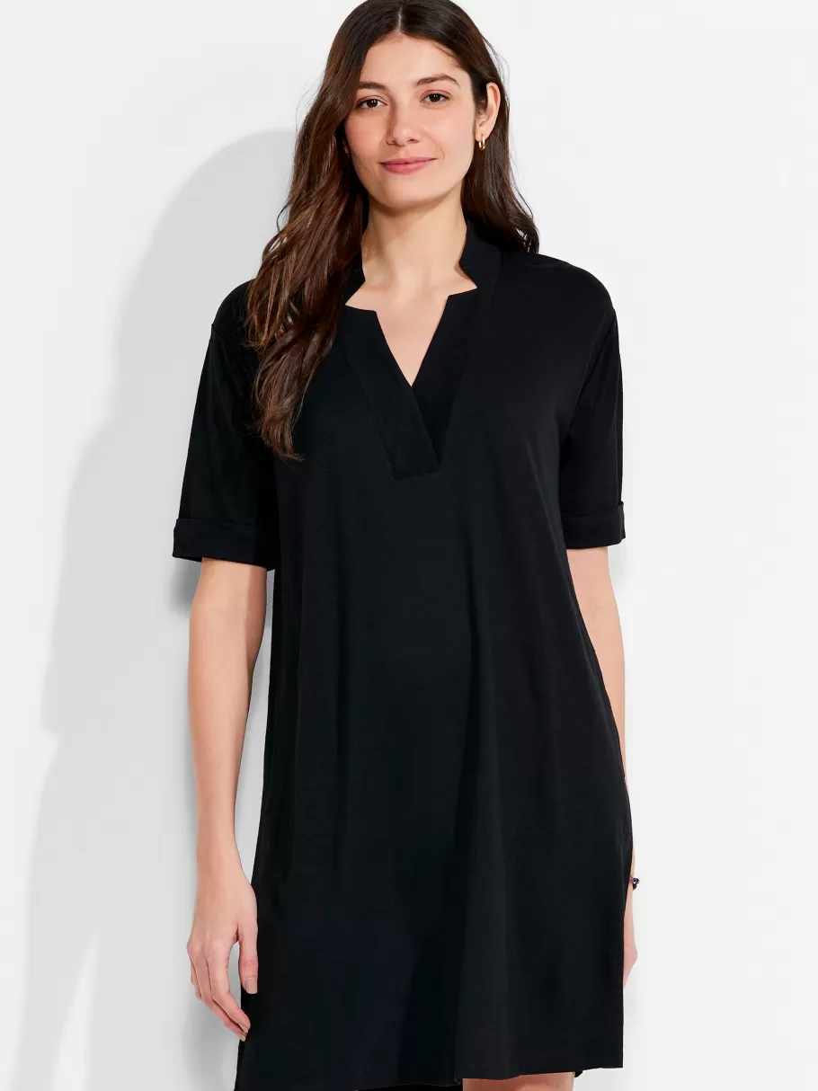 NIC+ZOE Nzt Short Sleeve Notched V Dress^Women Dresses + Skirts