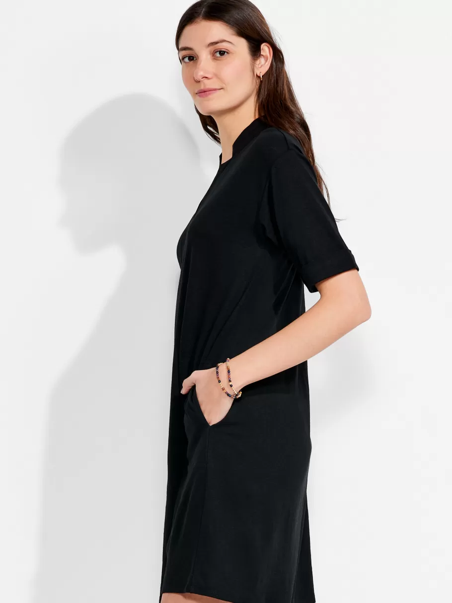 NIC+ZOE Nzt Short Sleeve Notched V Dress^Women Dresses + Skirts