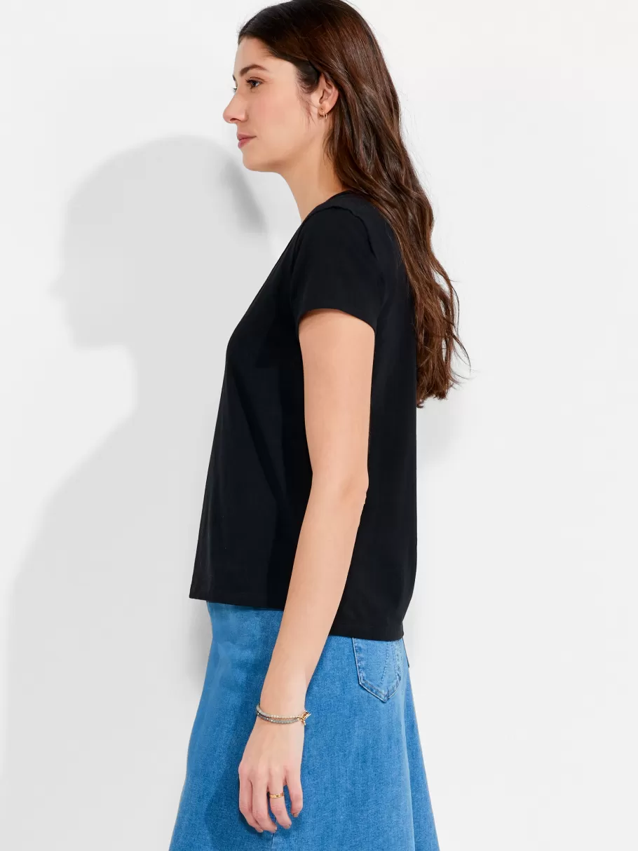 NIC+ZOE Nzt Short Sleeve Roll V Tee^Women Knit Tops + Tees