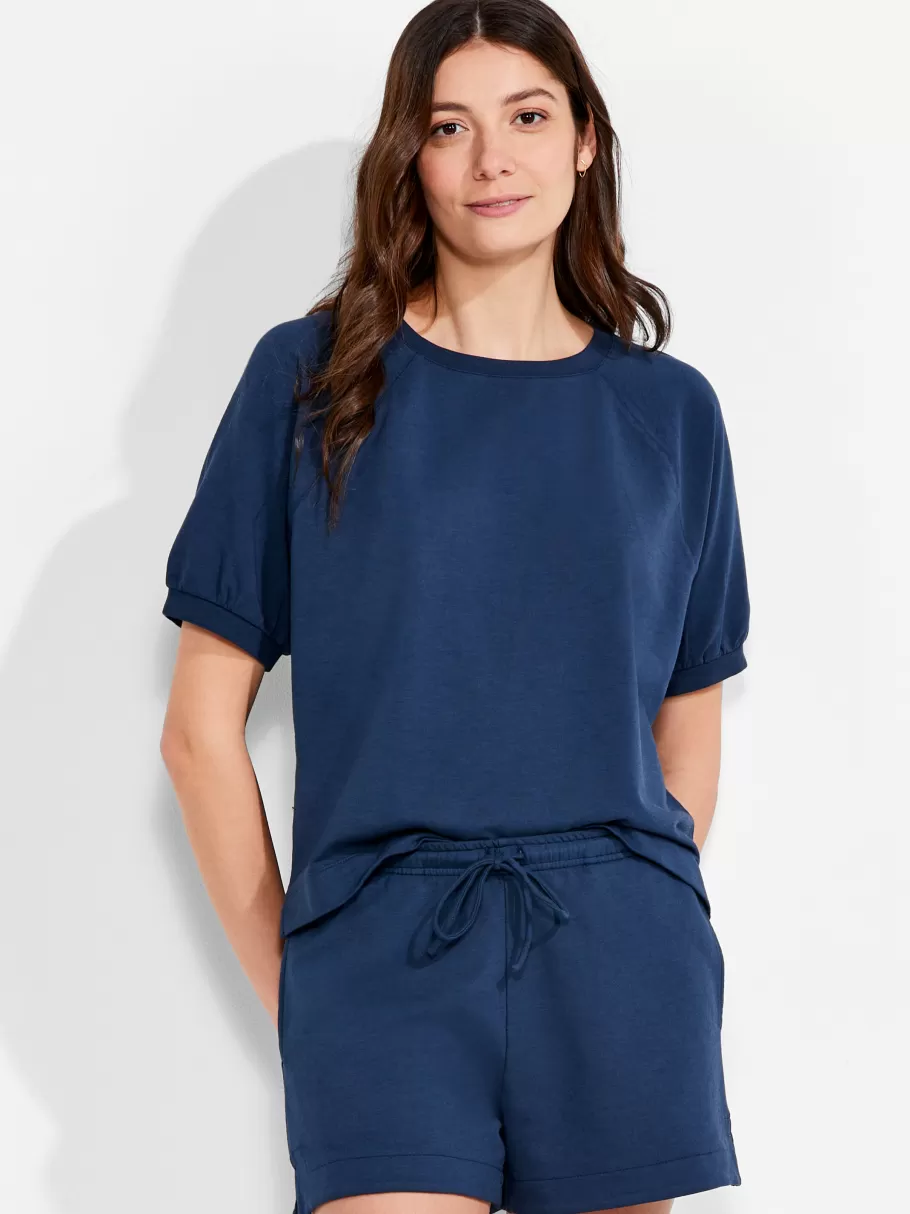 NIC+ZOE Nzt Short Sleeve Round Neck French Terry Top^Women Knit Tops + Tees