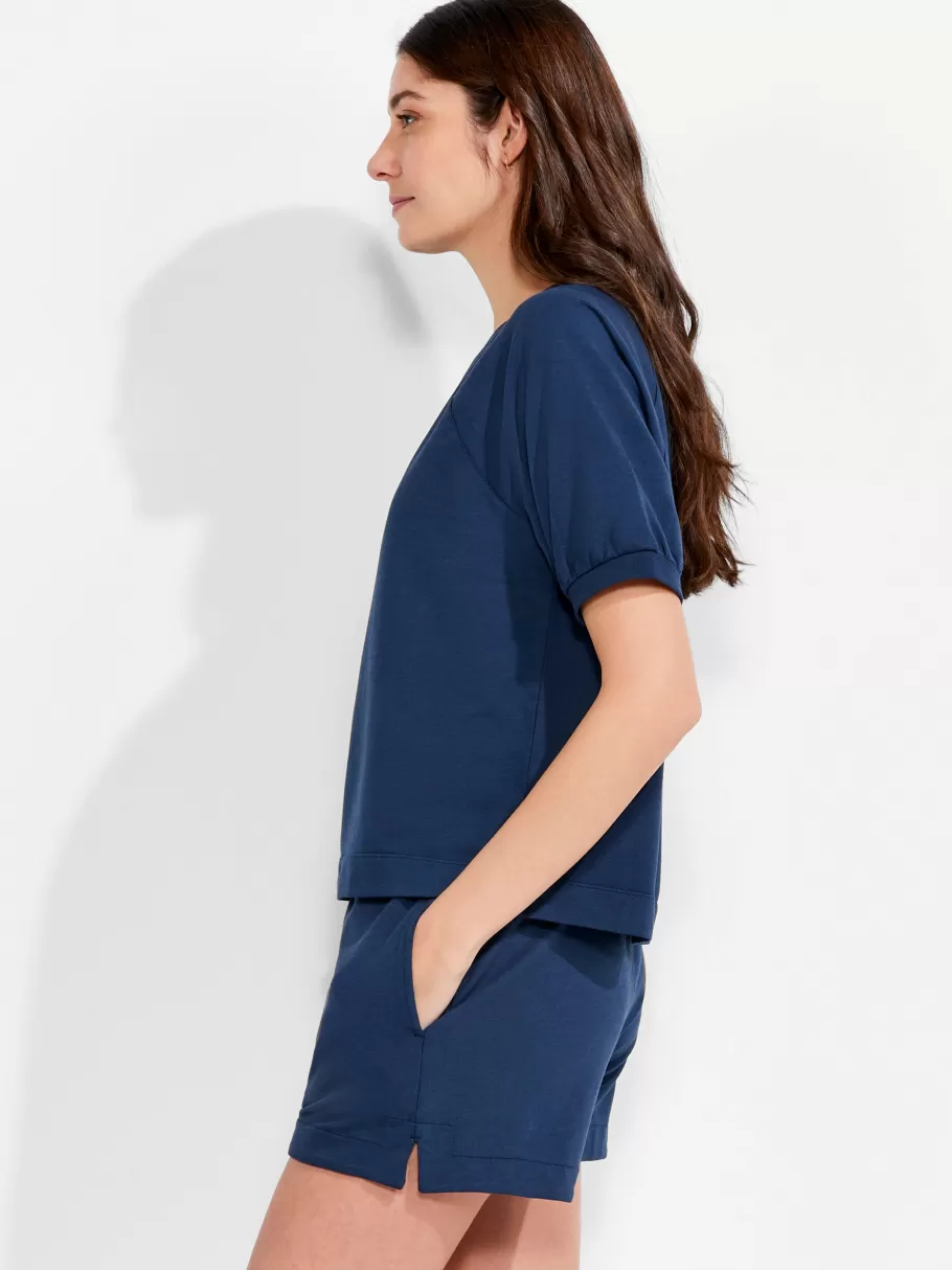 NIC+ZOE Nzt Short Sleeve Round Neck French Terry Top^Women Knit Tops + Tees