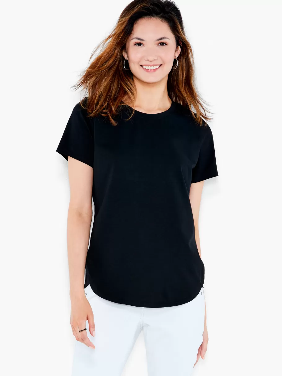 NIC+ZOE Nzt Short Sleeve Shirt Tail Crew Neck Tee^Women Knit Tops + Tees