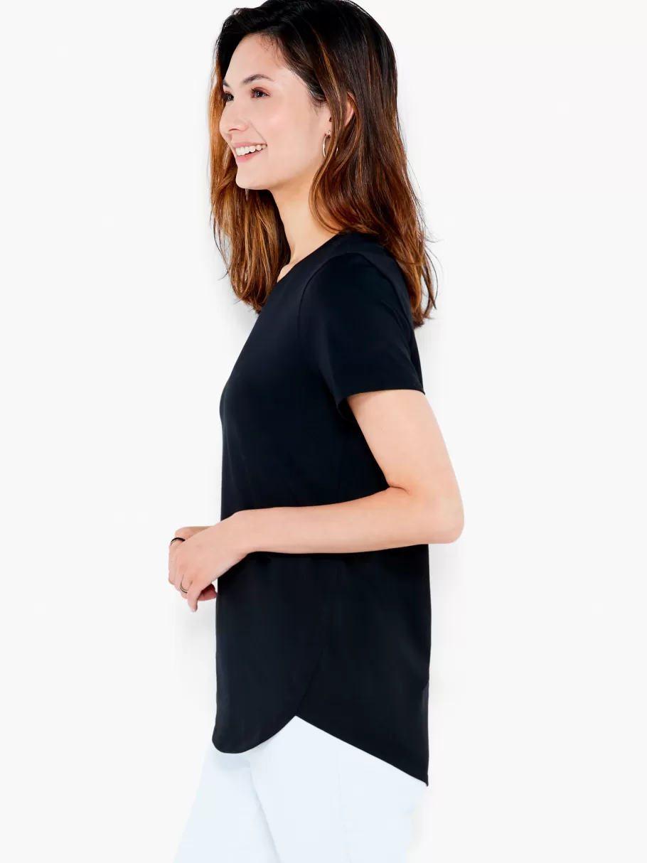 NIC+ZOE Nzt Short Sleeve Shirt Tail Crew Neck Tee^Women Knit Tops + Tees