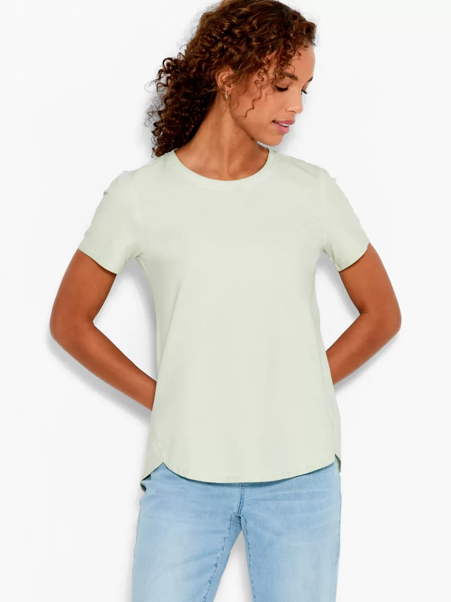NIC+ZOE Nzt Short Sleeve Shirt Tail Crew Tee^Women Knit Tops + Tees
