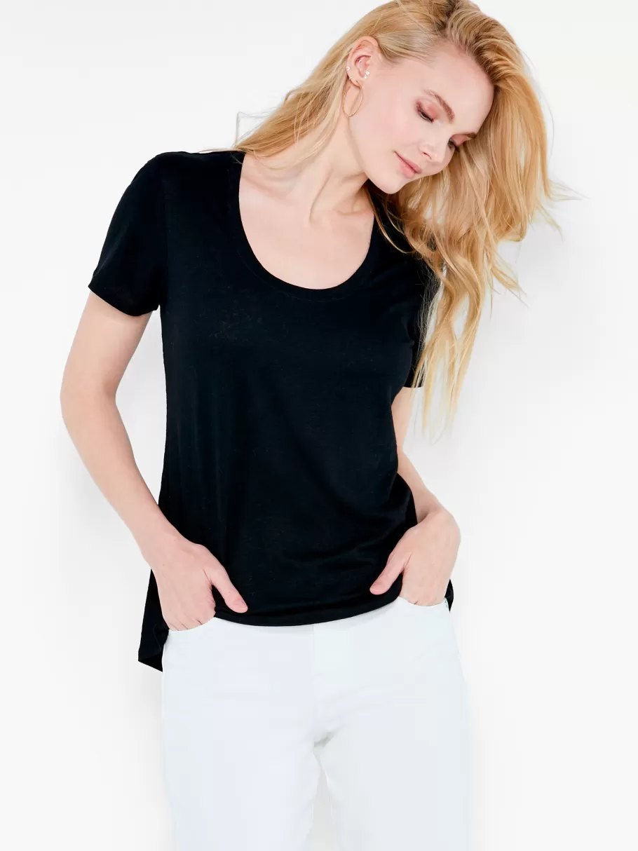 NIC+ZOE Nzt Short Sleeve Shirt Tail Scoop Tee^Women Knit Tops + Tees