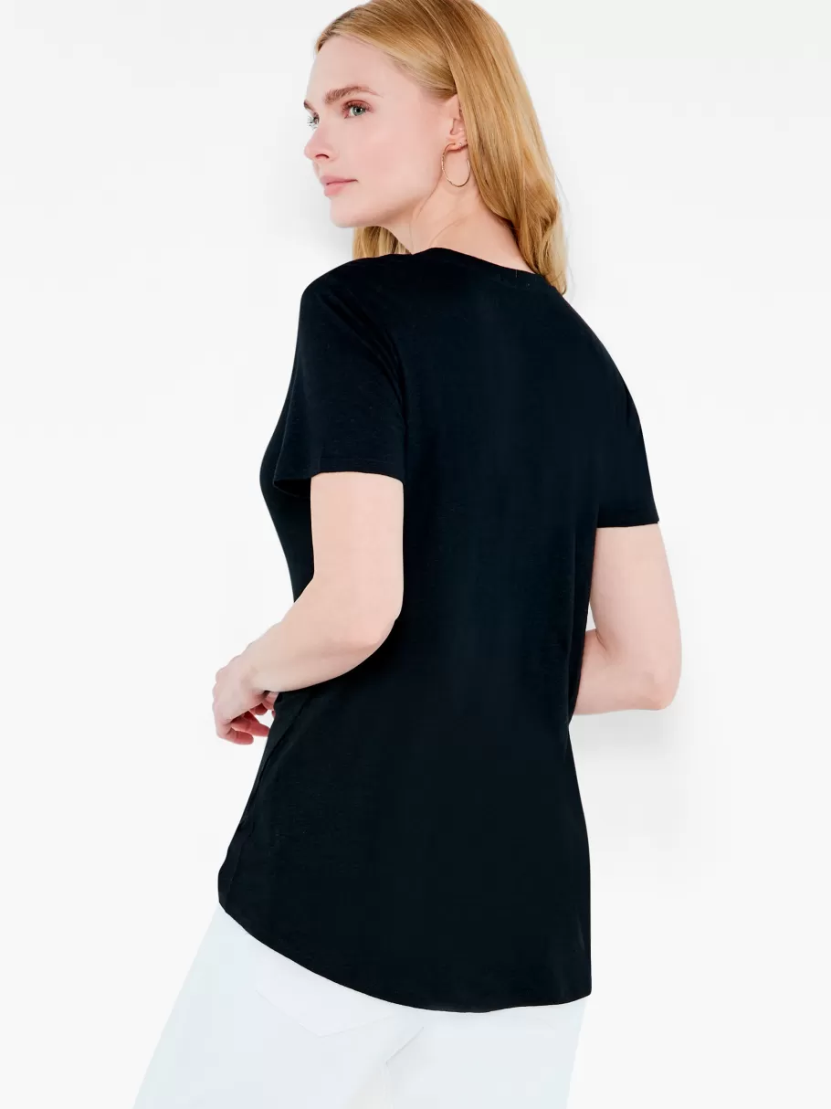 nzt_short_sleeve_shirt_tail_scoop_tee_2.webp NIC+ZOE Nzt Short Sleeve Shirt Tail Scoop Tee^Women Knit Tops + Tees