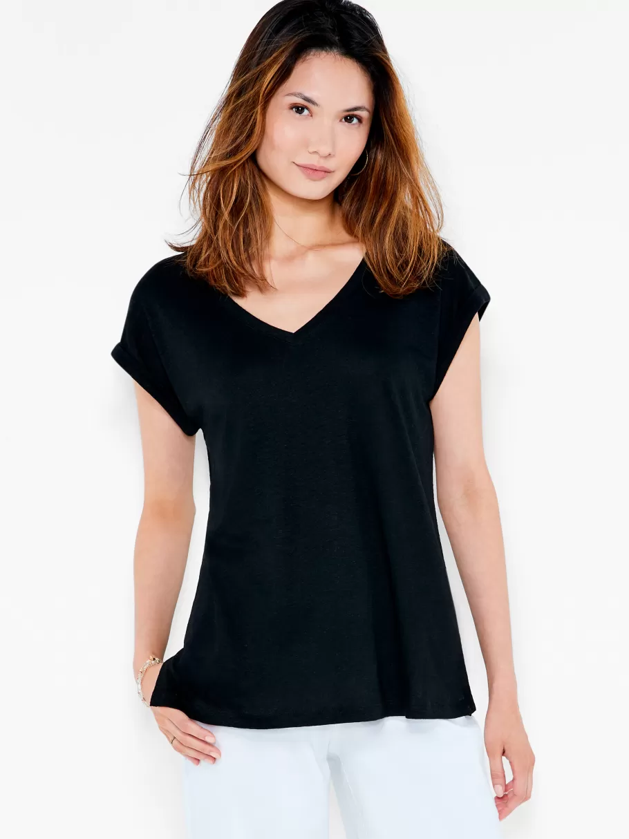 NIC+ZOE Nzt Short Sleeve V-Neck Tee^Women Knit Tops + Tees