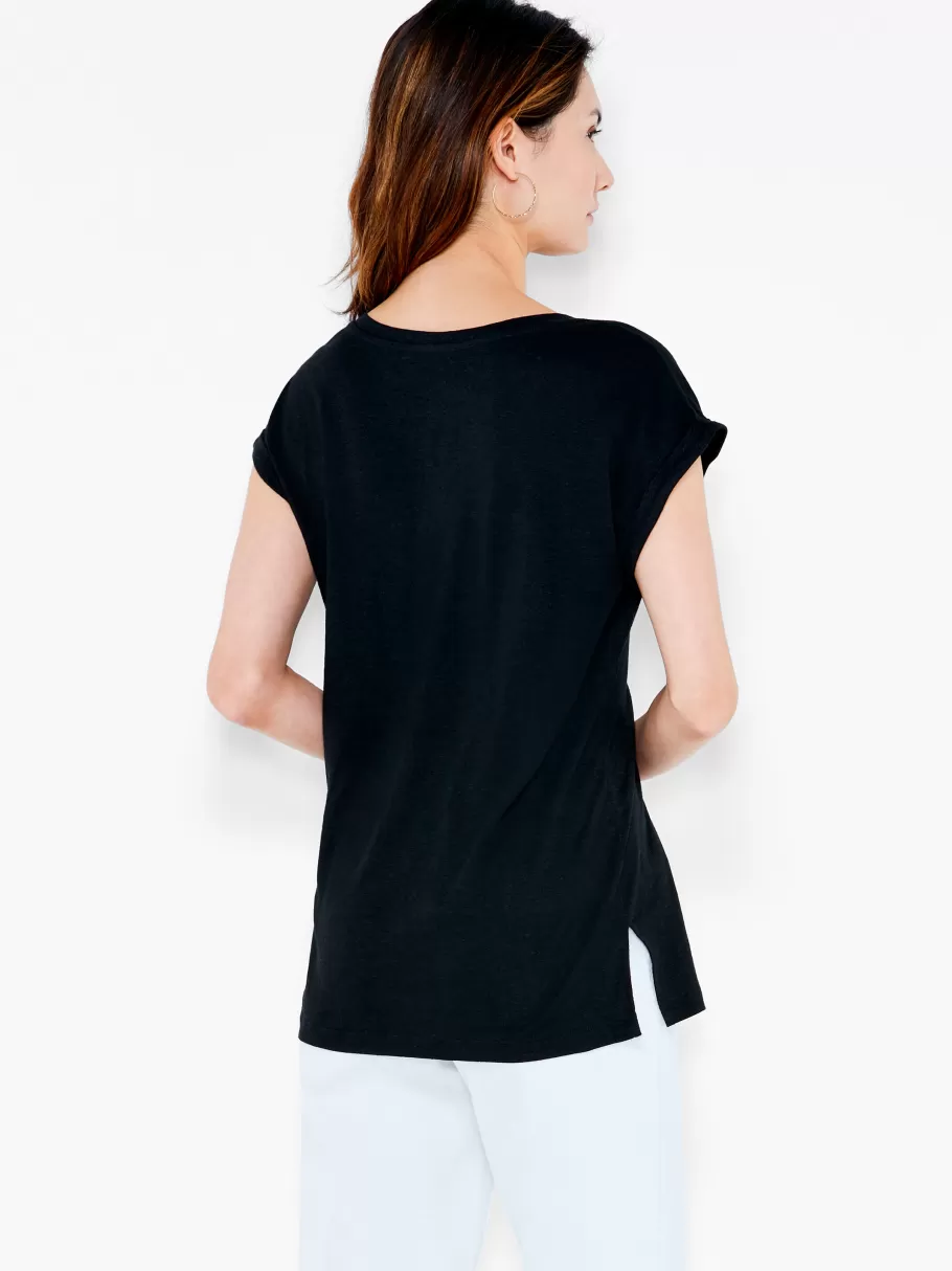 nzt_short_sleeve_vneck_tee_2.webp NIC+ZOE Nzt Short Sleeve V-Neck Tee^Women Knit Tops + Tees