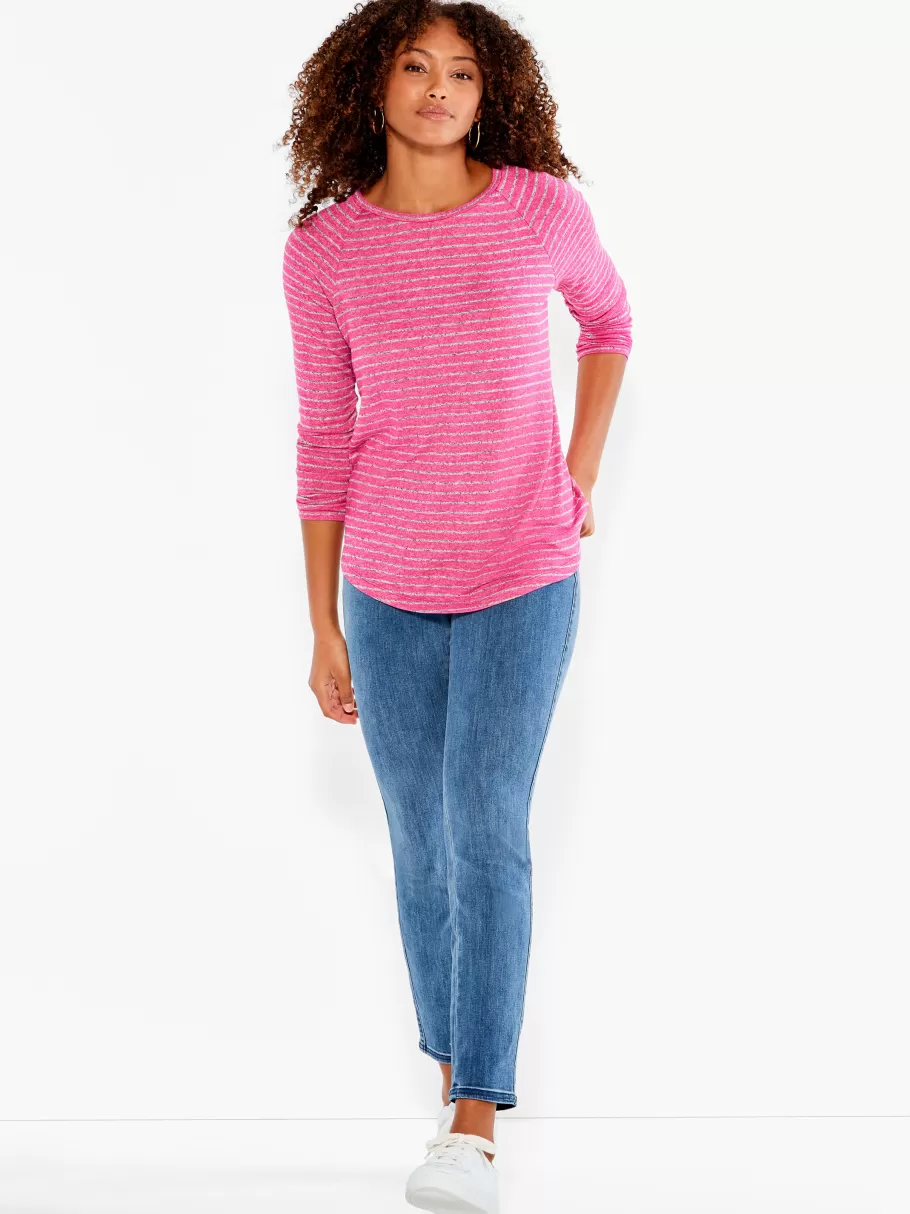 nzt_sweet_dreams_long_sleeve_striped_tee_3.webp NIC+ZOE Nzt Sweet Dreams Long Sleeve Striped Tee^Women Knit Tops + Tees