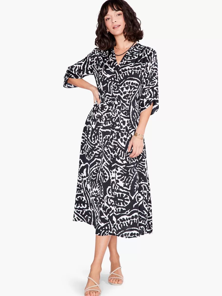 NIC+ZOE Onyx Stamp Dress^Women Dresses + Skirts