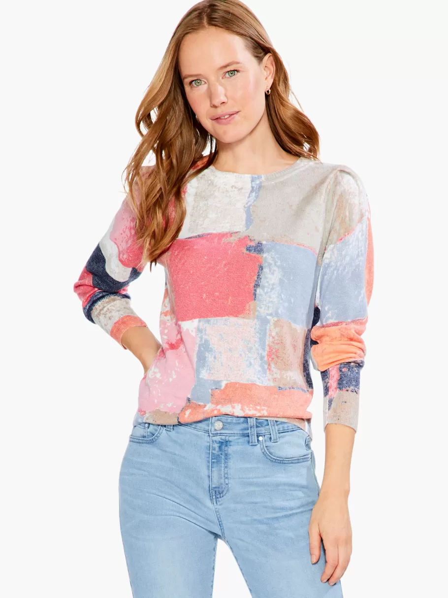 NIC+ZOE Printed Geo Sweater^Women Sweaters