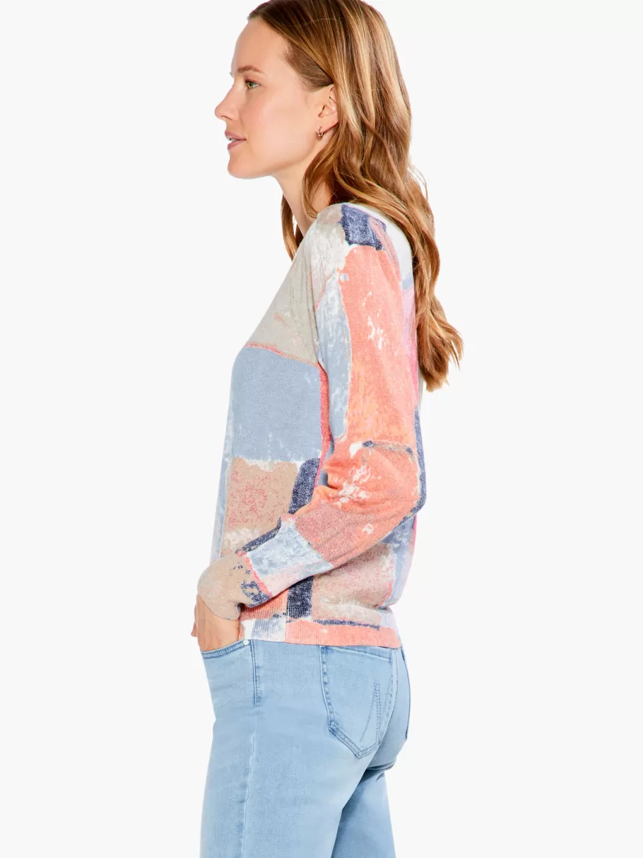 NIC+ZOE Printed Geo Sweater^Women Sweaters