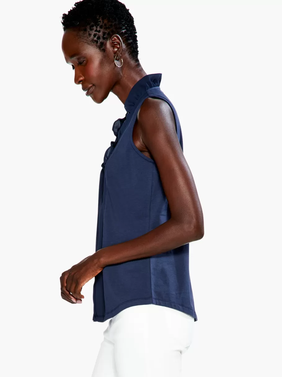 NIC+ZOE Ruffled Around Tank^Women Knit Tops + Tees