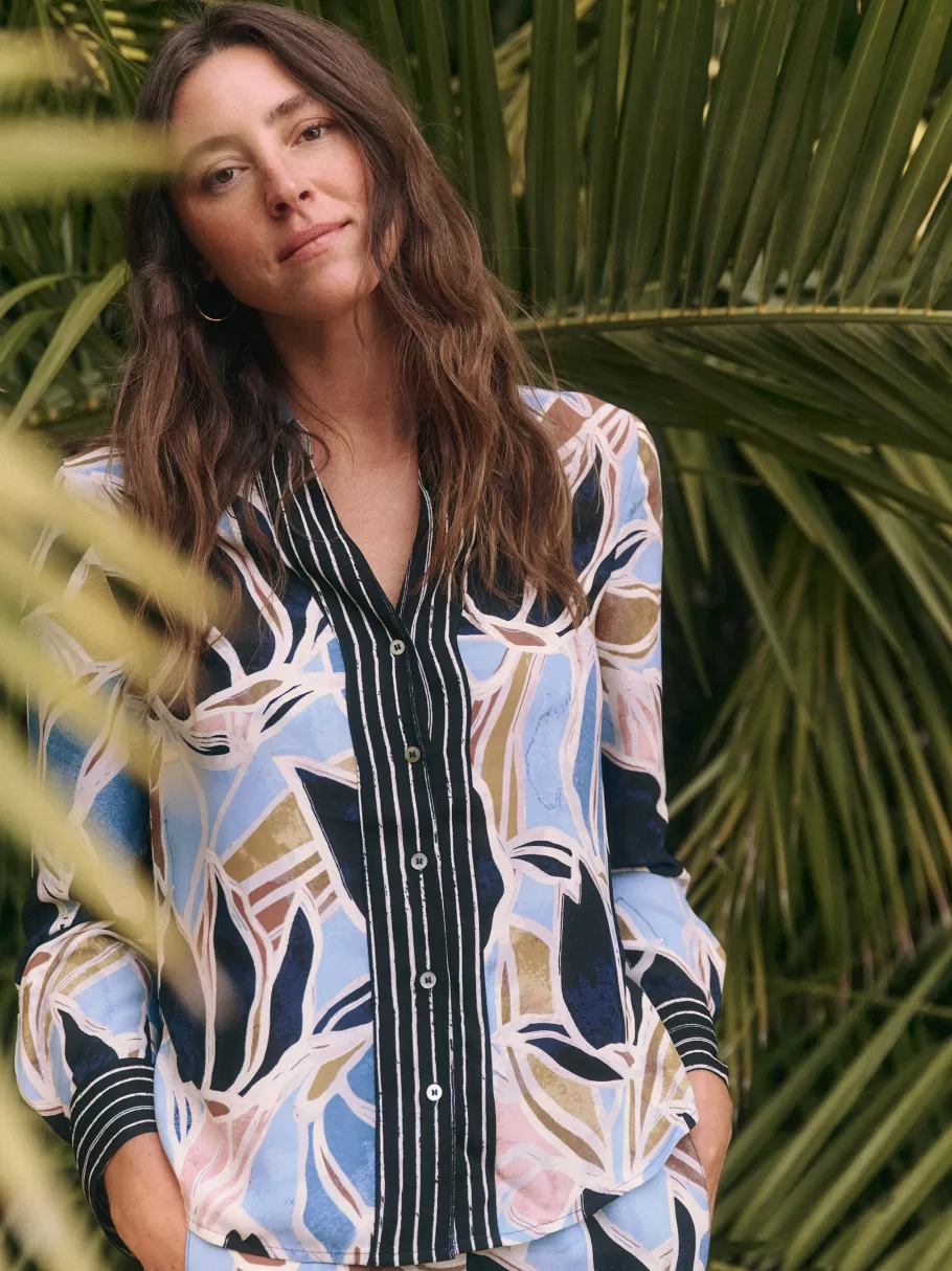NIC+ZOE Sapphire Shades Shirt^Women Shirts + Blouses