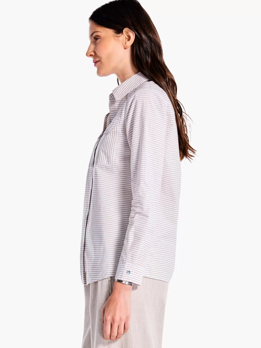 NIC+ZOE Sleek Striped Shirt^Women Shirts + Blouses