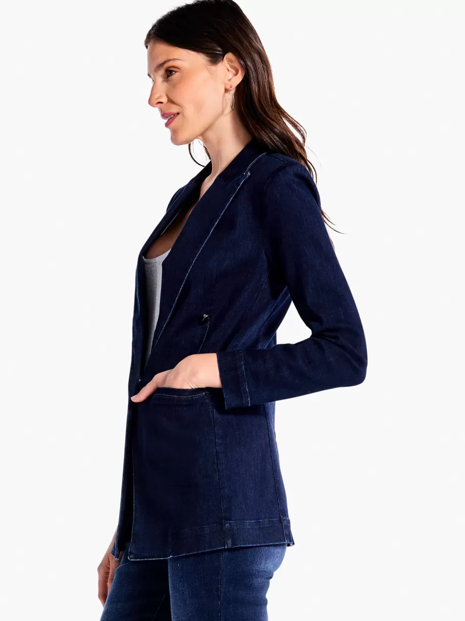 NIC+ZOE Soft As Butter Denim Blazer^Women Jackets + Blazers