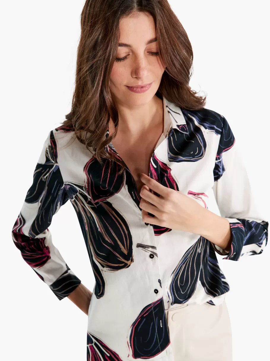 NIC+ZOE Stamped Flowers Shirt^Women Shirts + Blouses