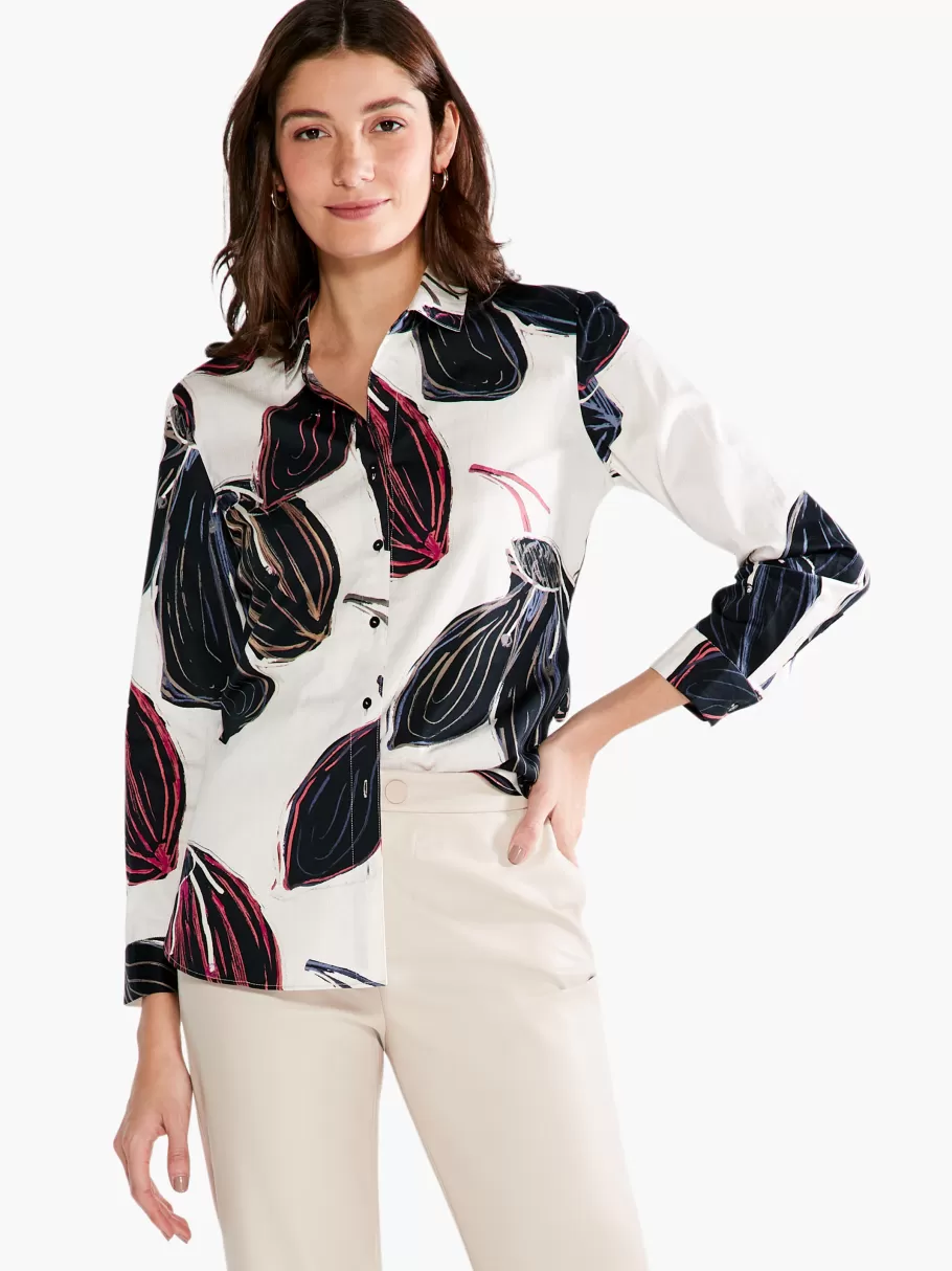 NIC+ZOE Stamped Flowers Shirt^Women Shirts + Blouses