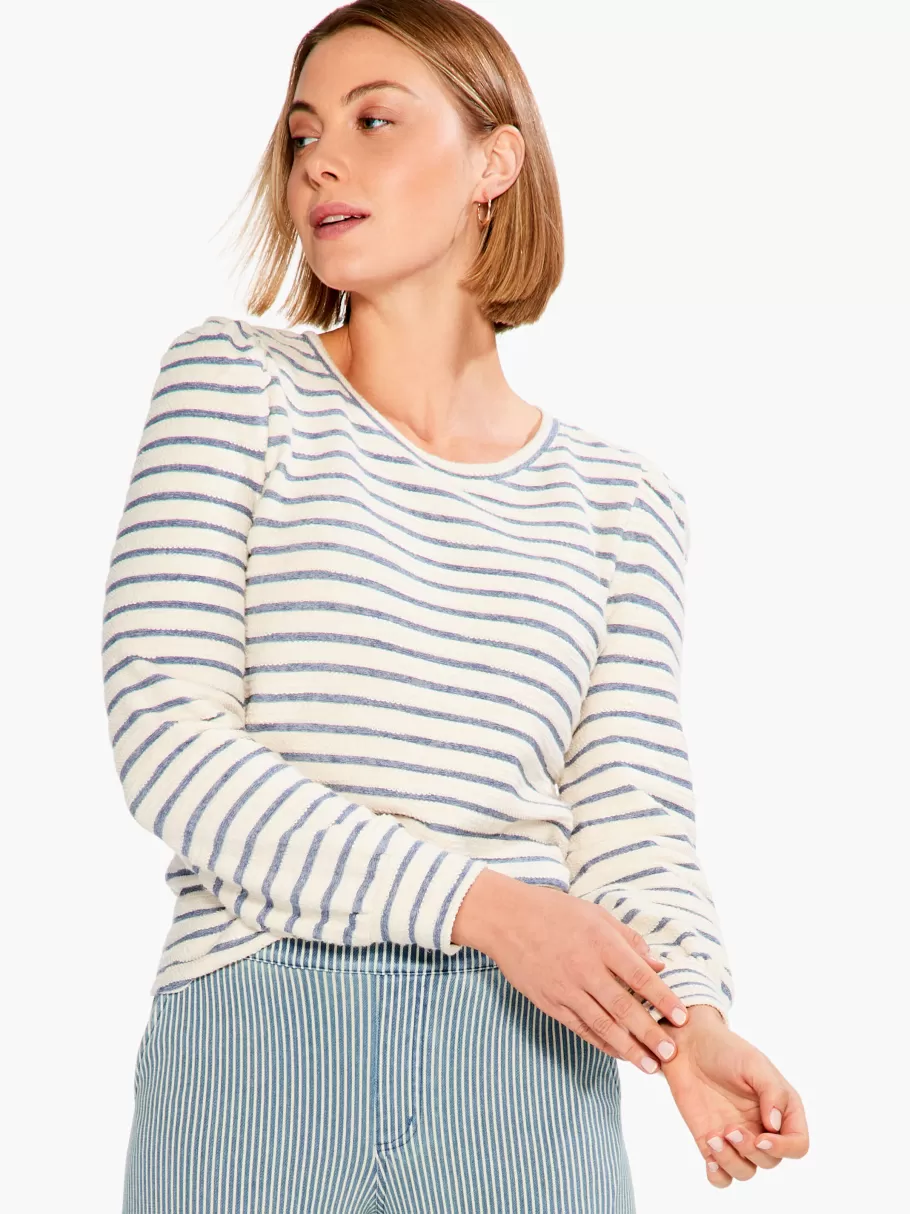NIC+ZOE Striped Oceanus Top^Women Knit Tops + Tees