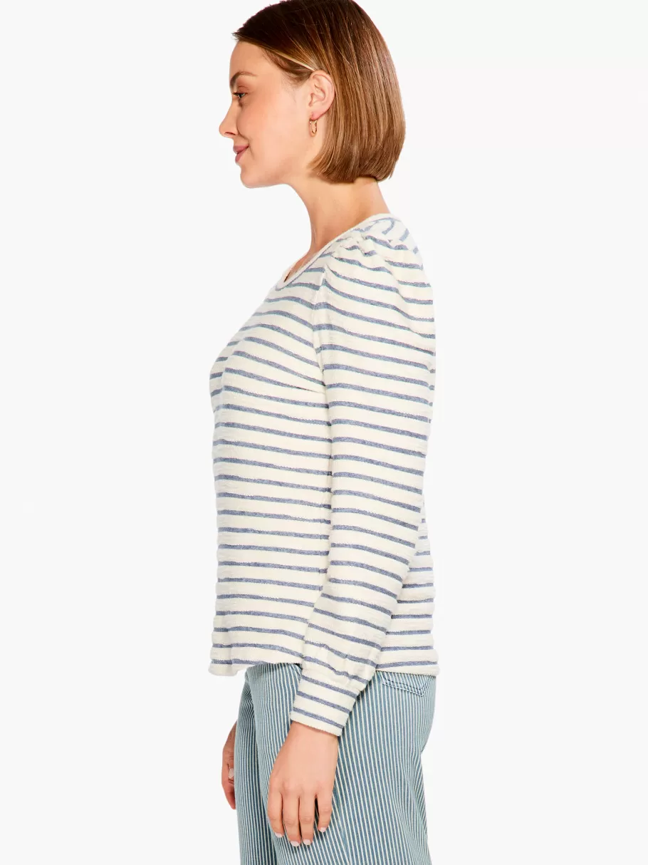 NIC+ZOE Striped Oceanus Top^Women Knit Tops + Tees